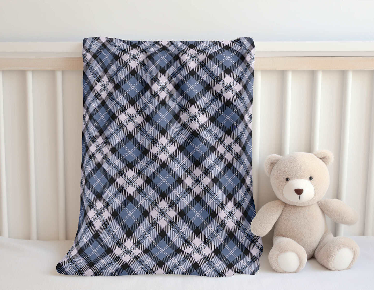 Anthony Plaid Velveteen Fleece Blanket
