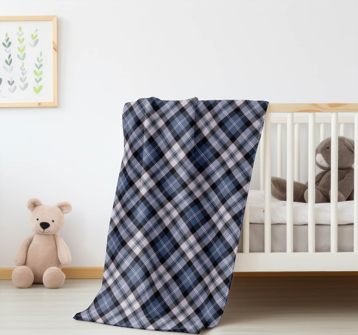 Anthony Plaid Velveteen Fleece Blanket