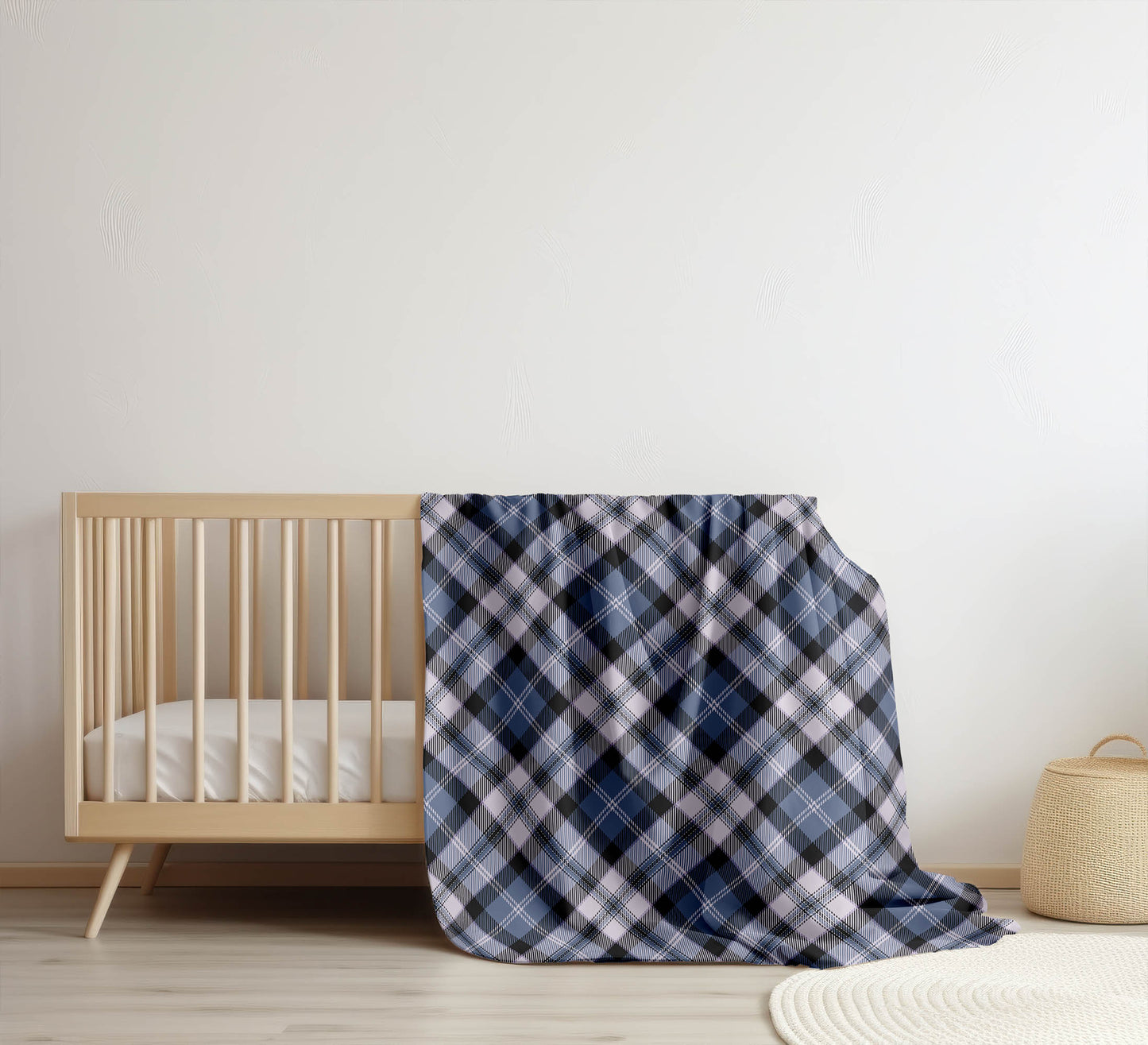 Anthony Plaid Velveteen Fleece Blanket