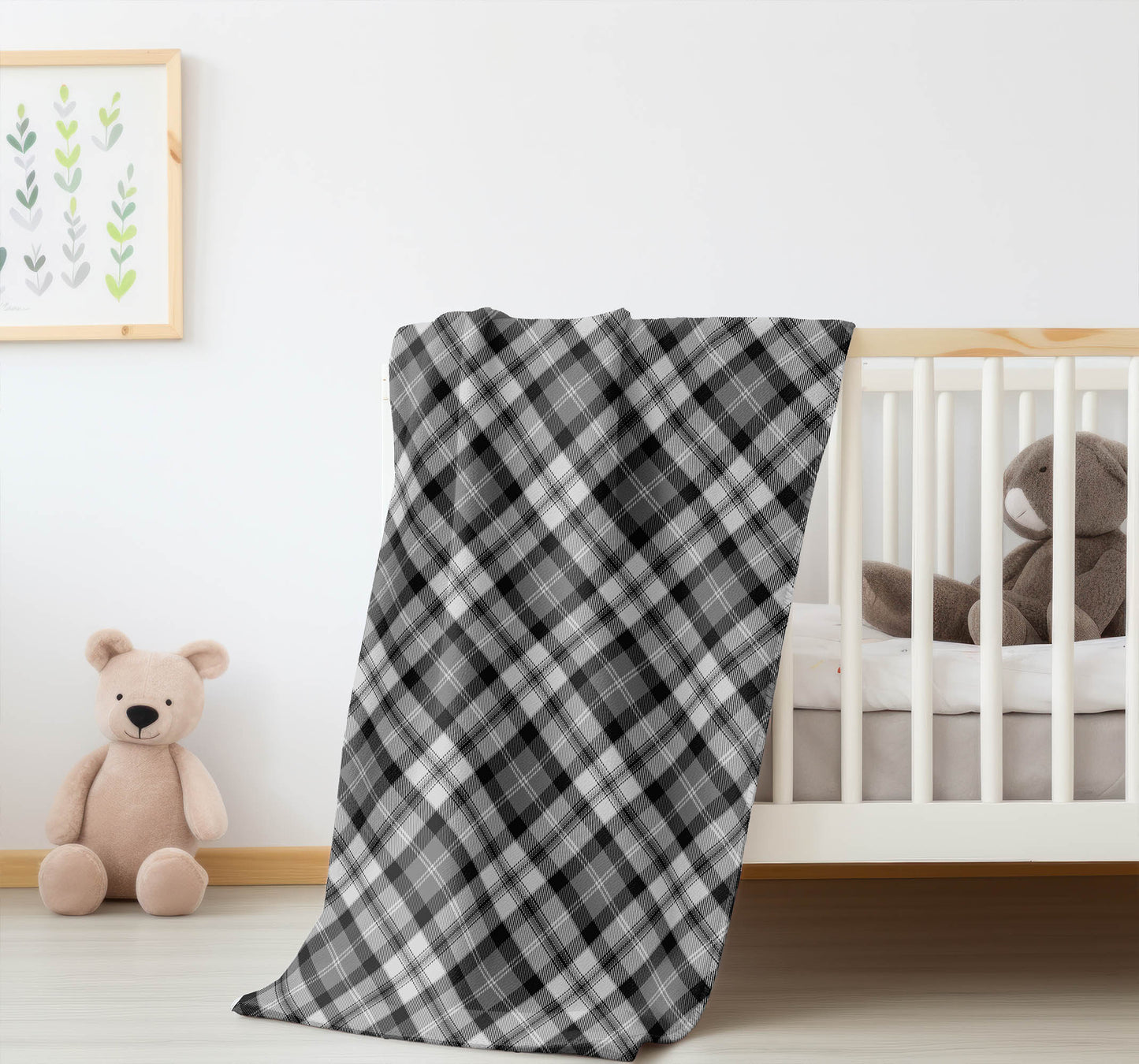 Anthony Plaid Velveteen Fleece Blanket