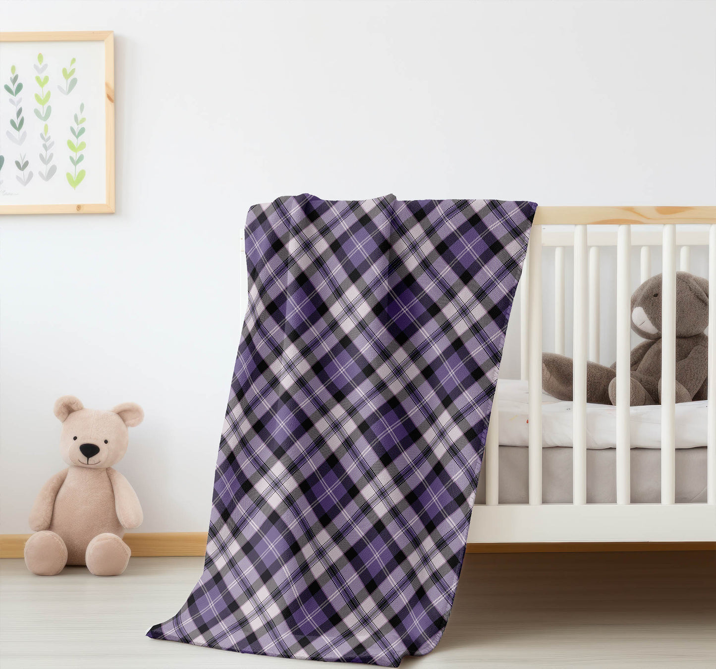 Anthony Plaid Velveteen Fleece Blanket