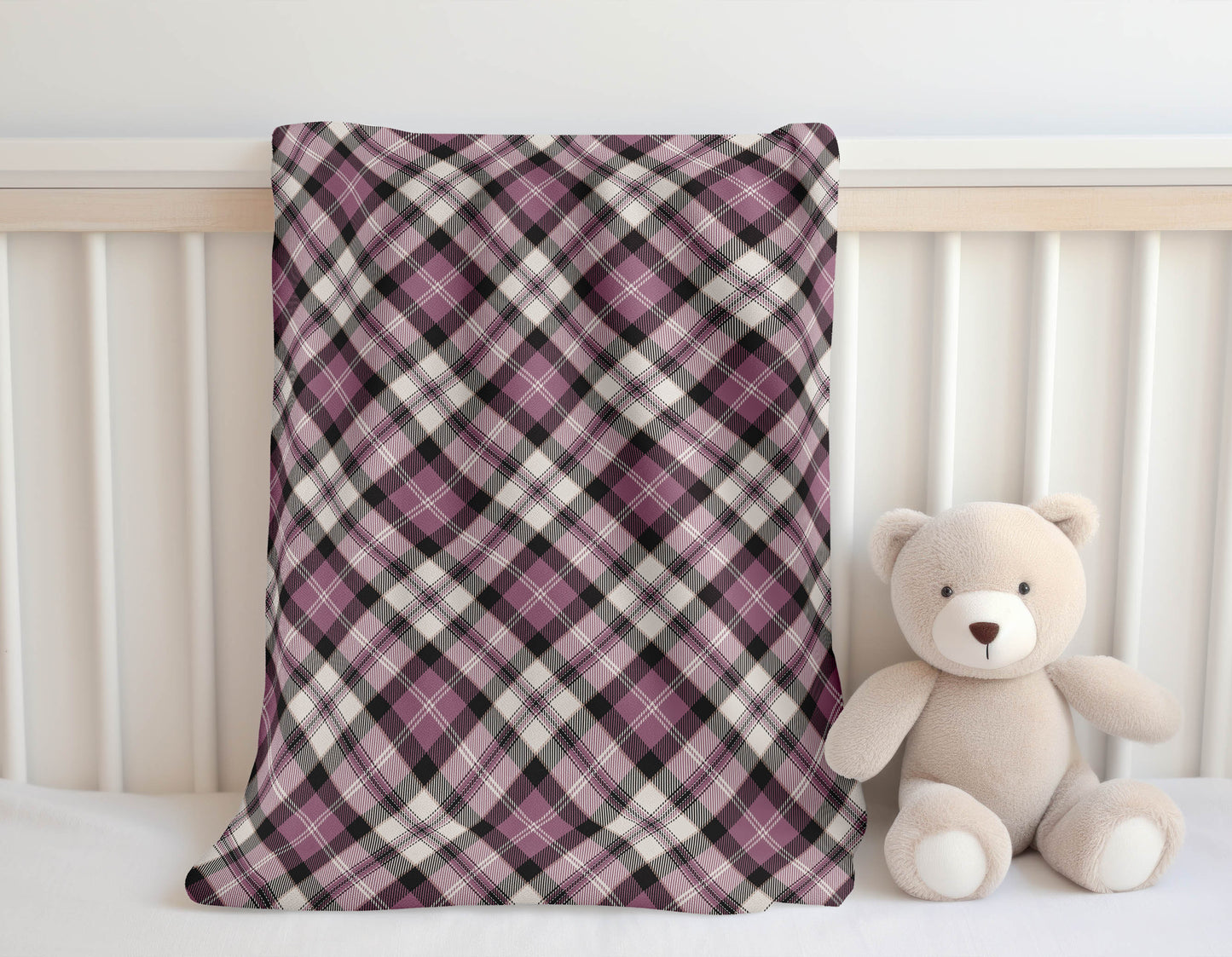 Anthony Plaid Velveteen Fleece Blanket