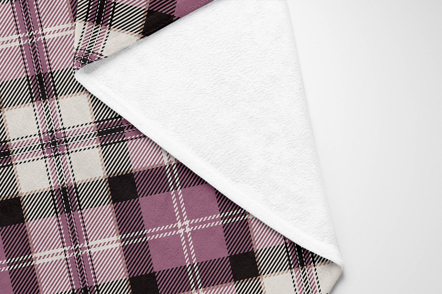 Anthony Plaid Velveteen Fleece Blanket