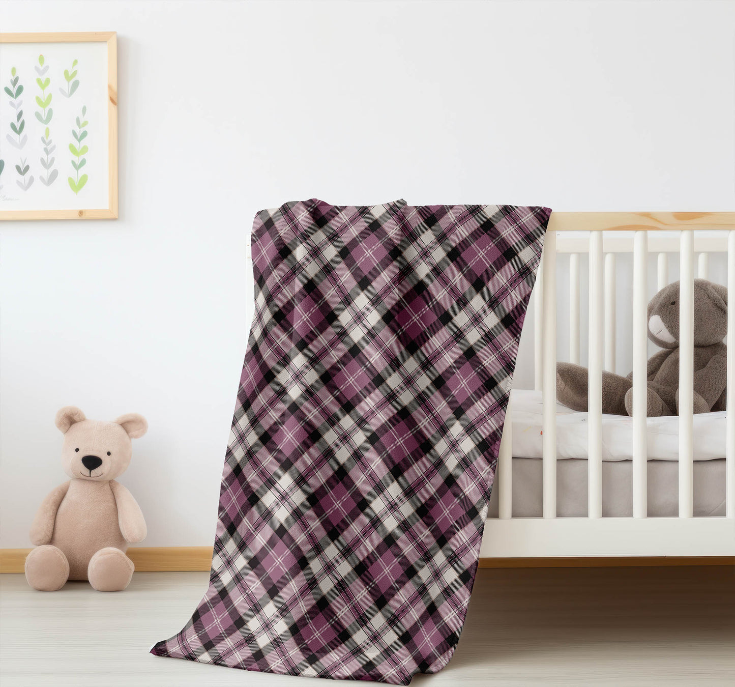 Anthony Plaid Velveteen Fleece Blanket