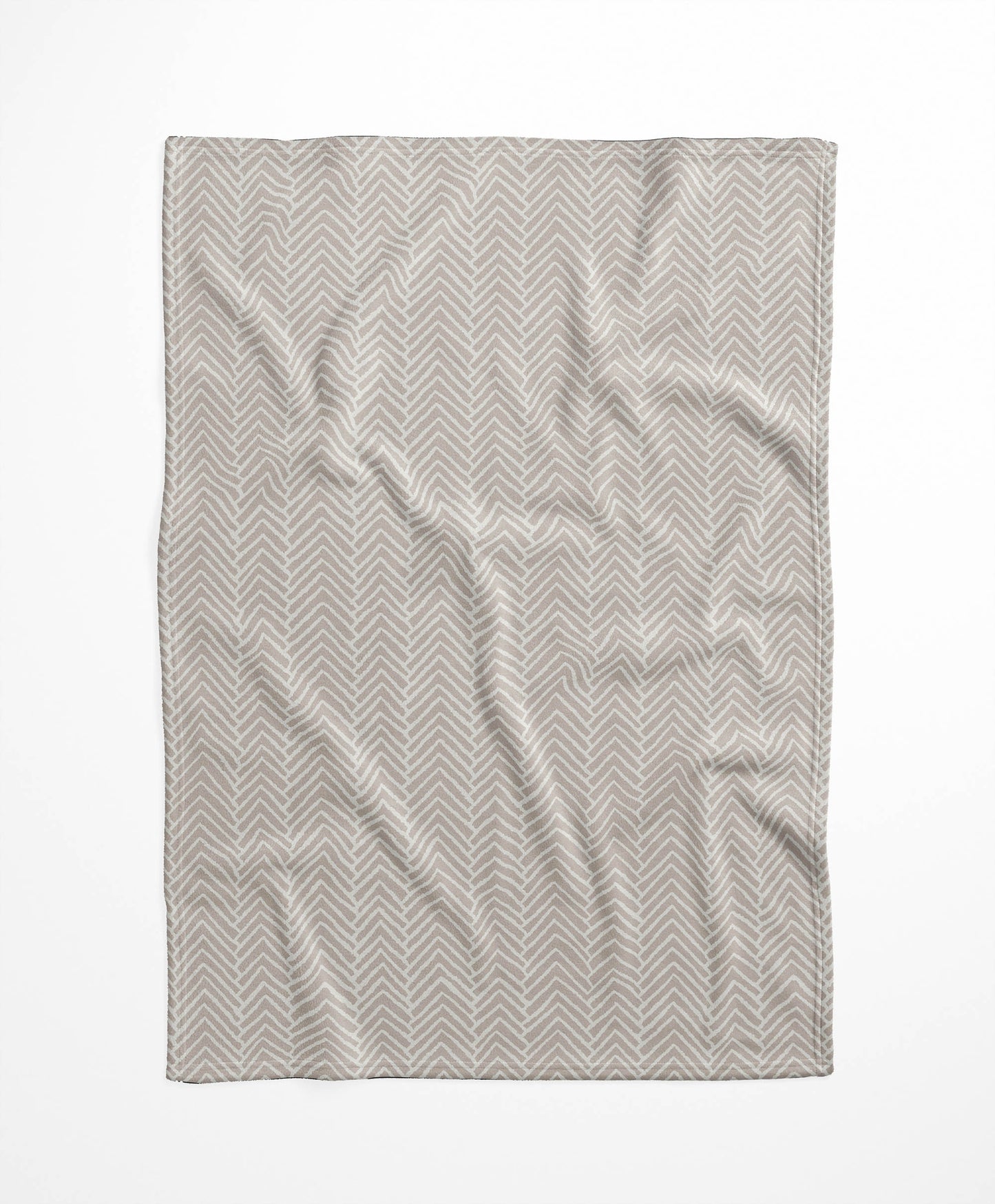 Chevron Block Velveteen Fleece Blanket