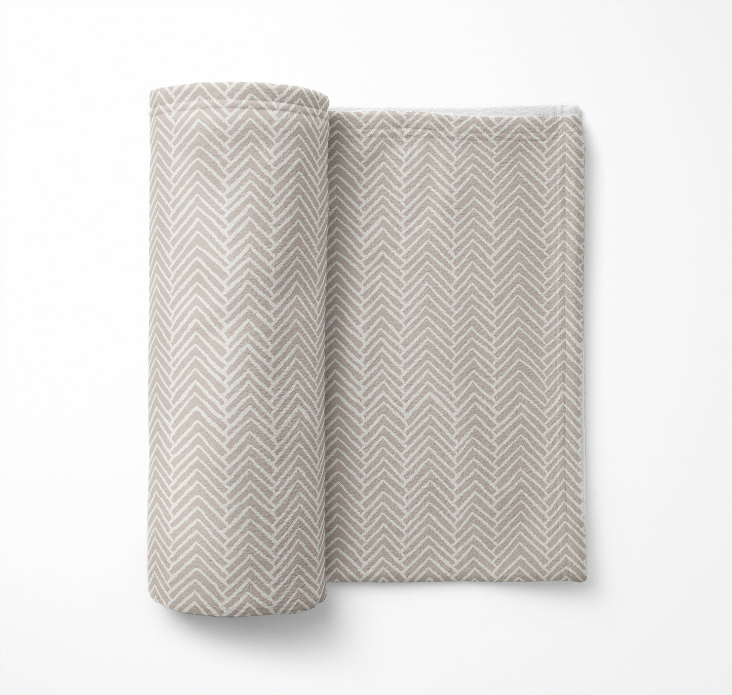 Chevron Block Velveteen Fleece Blanket