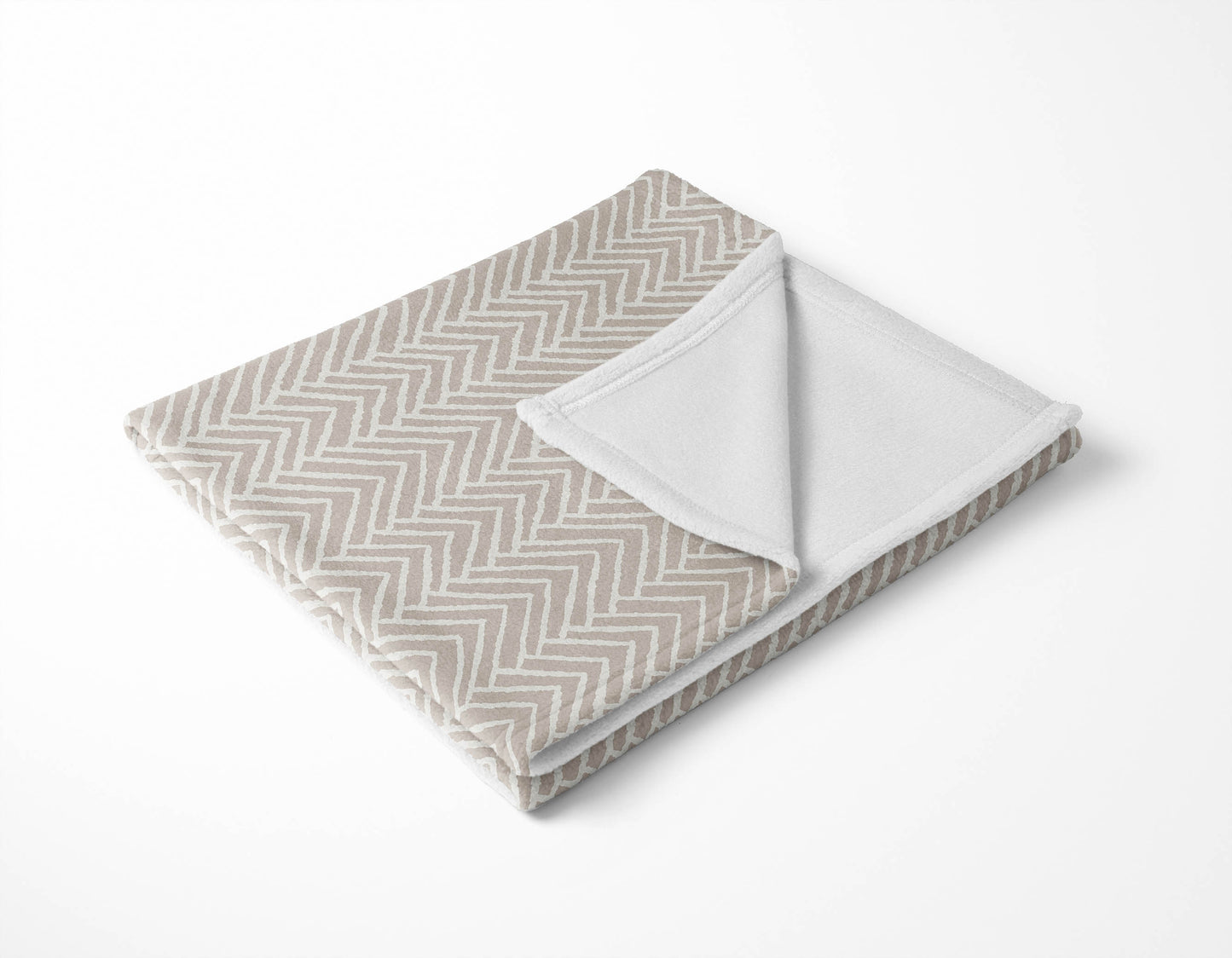 Chevron Block Velveteen Fleece Blanket