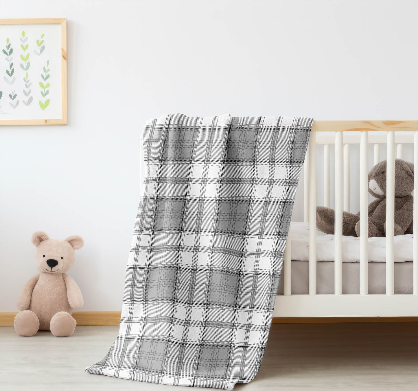 Bully Plaid Velveteen Fleece Blanket