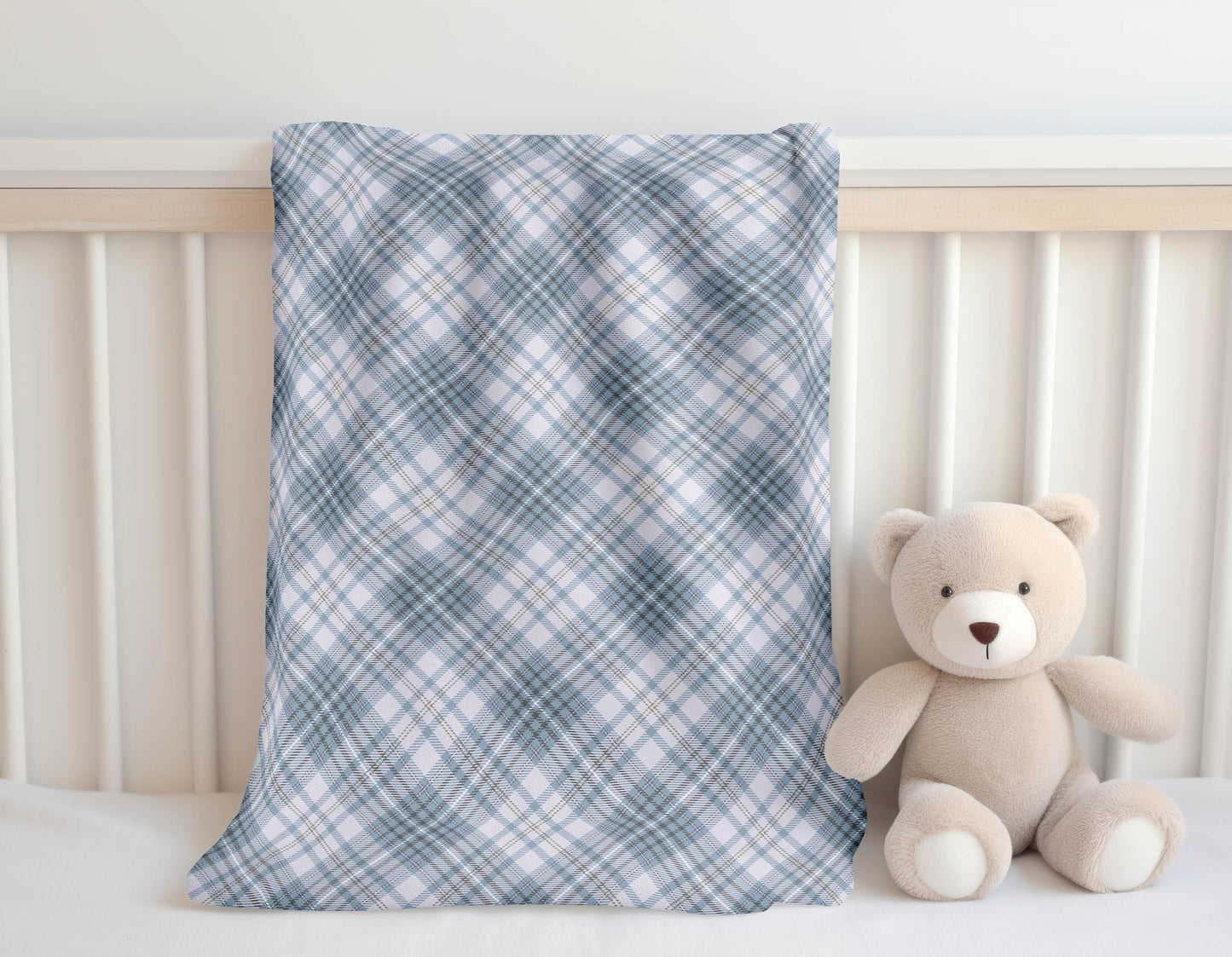 Chinny Tartan Velveteen Fleece Blanket