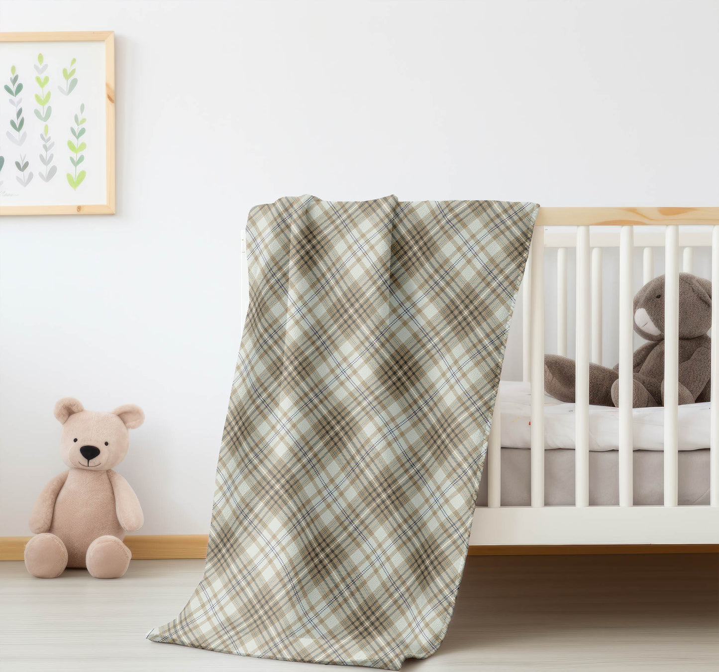 Chinny Tartan Velveteen Fleece Blanket