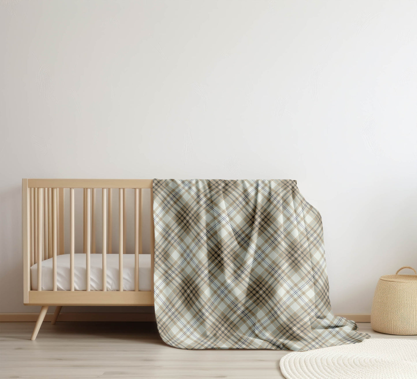 Chinny Tartan Velveteen Fleece Blanket