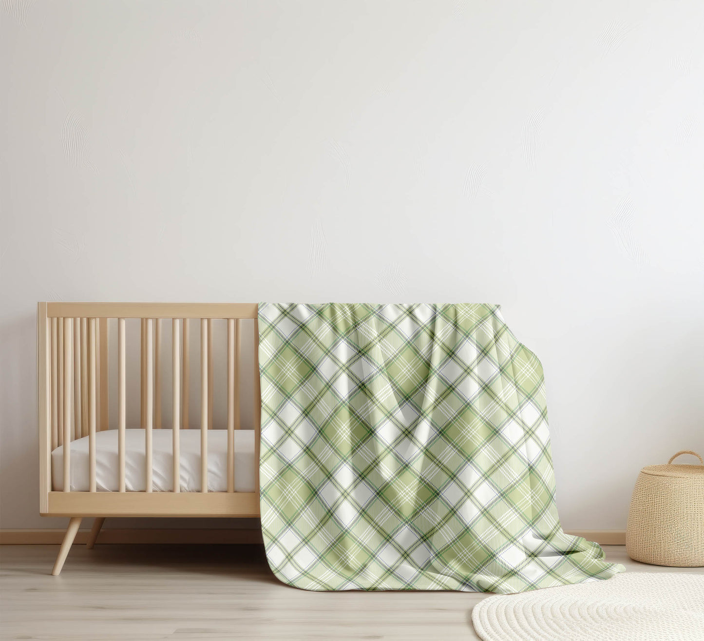 Diamond Plaid Velveteen Fleece Blanket