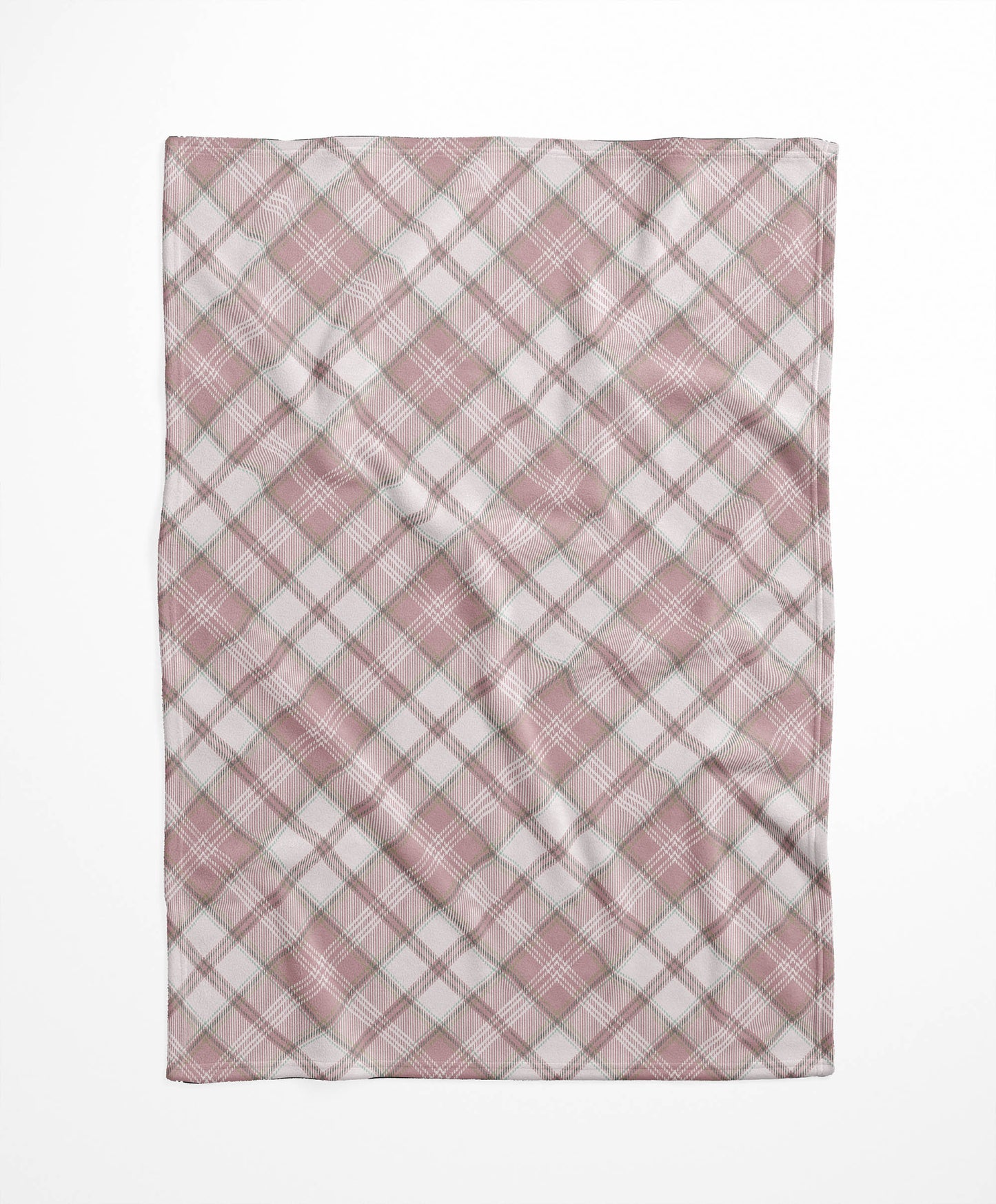 Diamond Plaid Velveteen Fleece Blanket