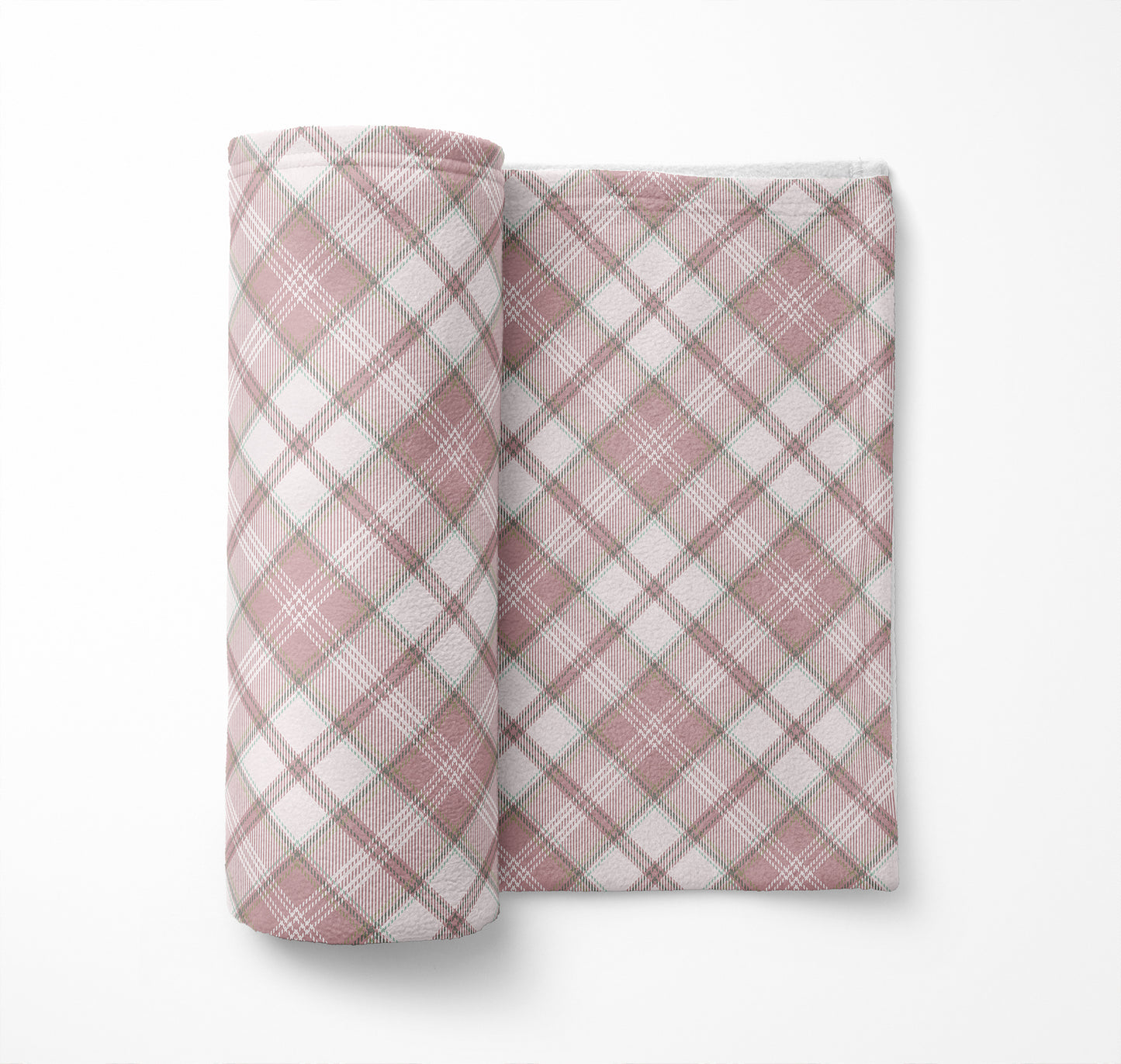 Diamond Plaid Velveteen Fleece Blanket