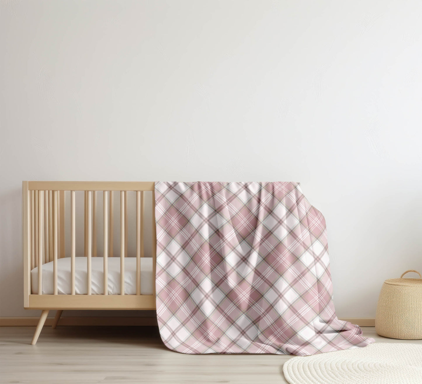 Diamond Plaid Velveteen Fleece Blanket