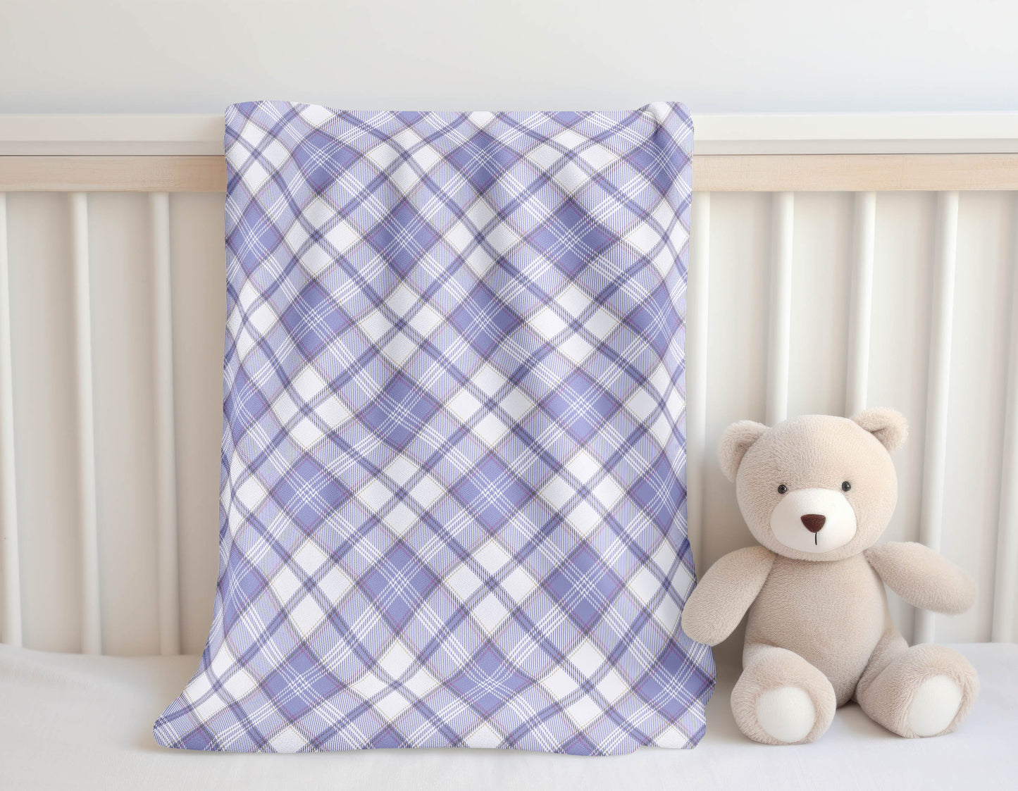 Diamond Plaid Velveteen Fleece Blanket