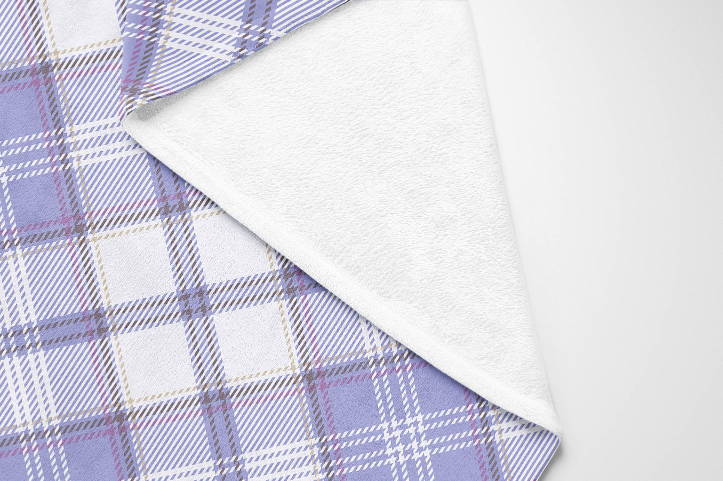 Diamond Plaid Velveteen Fleece Blanket