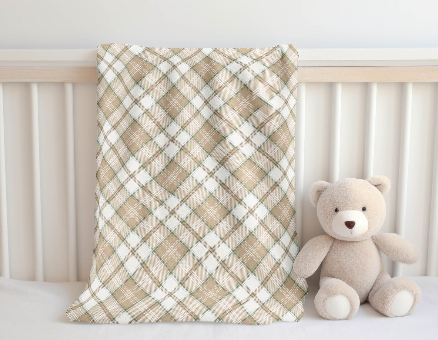 Diamond Plaid Velveteen Fleece Blanket