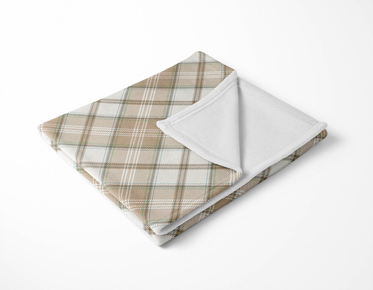 Diamond Plaid Velveteen Fleece Blanket