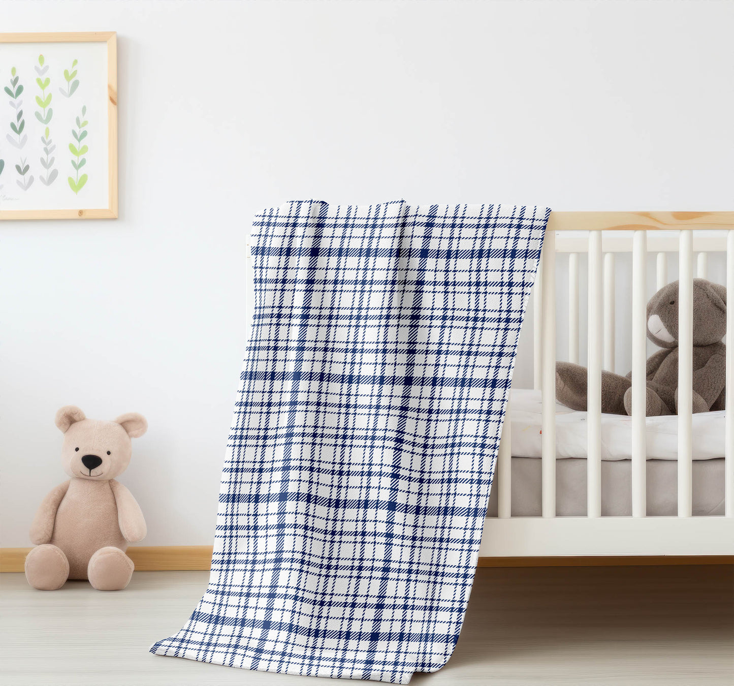Liz Plaid Velveteen Fleece Blanket