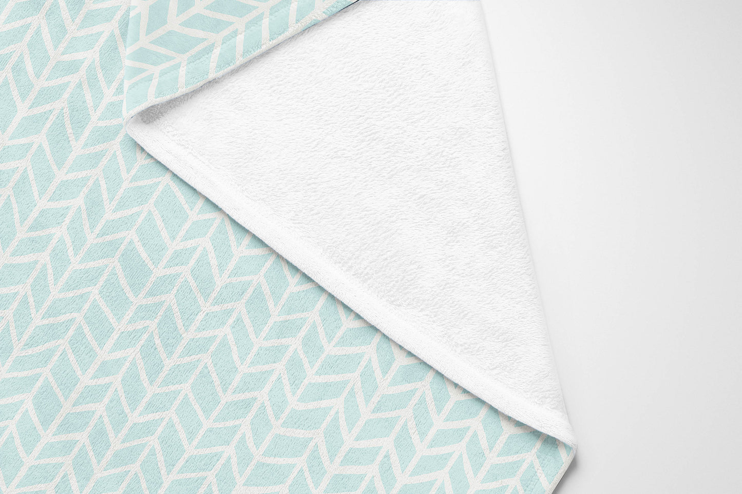 Chevron Feather Velveteen Fleece Blanket