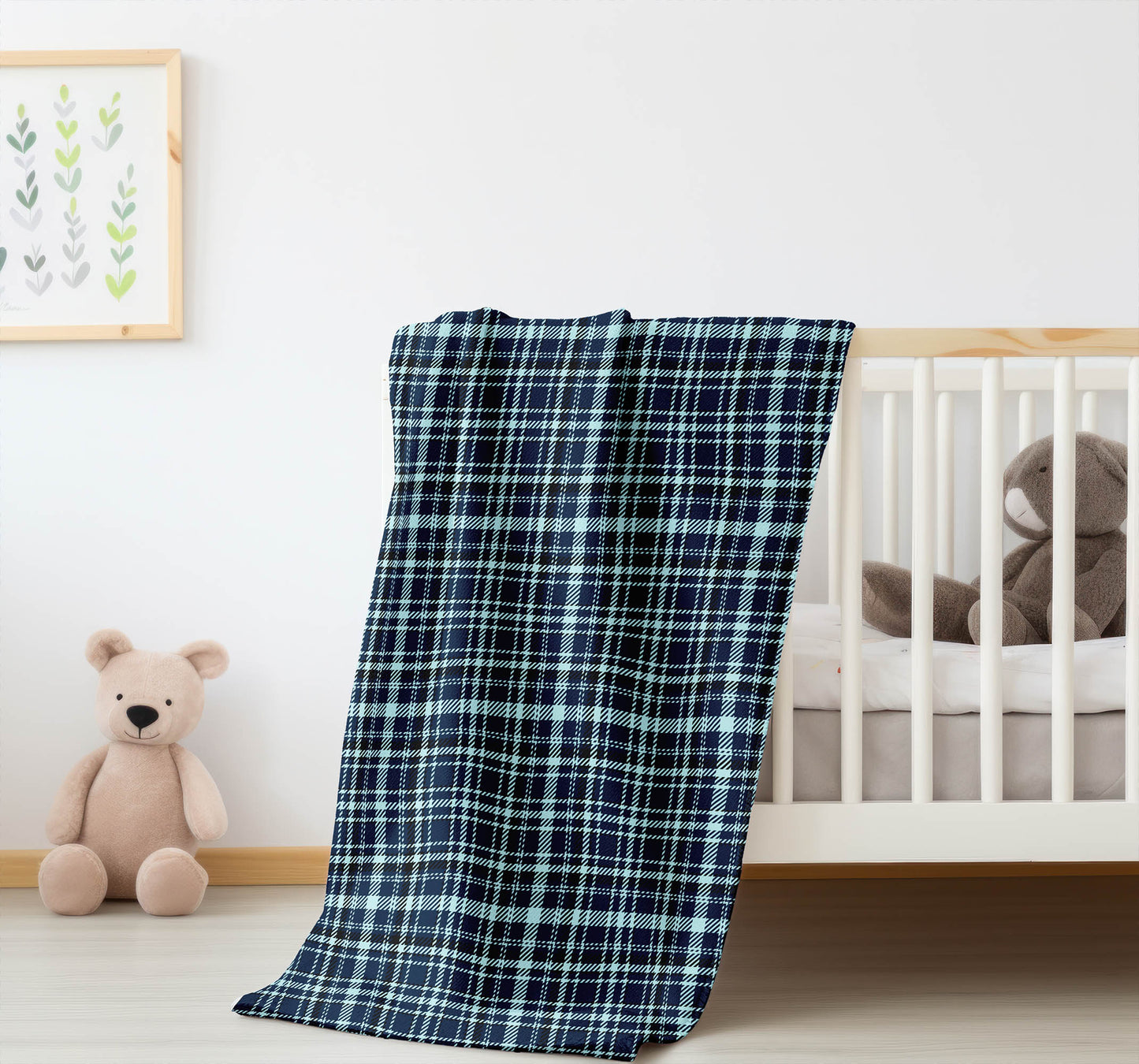 Rocky Tartan Velveteen Fleece Blanket