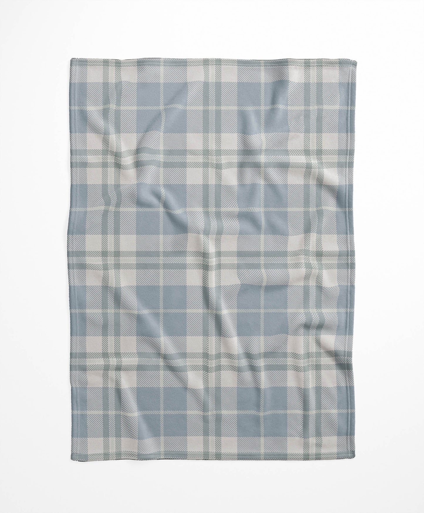 Tartan Block Velveteen Fleece Blanket