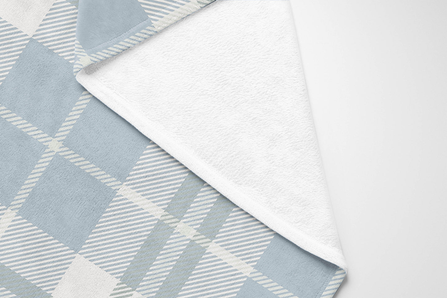 Tartan Block Velveteen Fleece Blanket