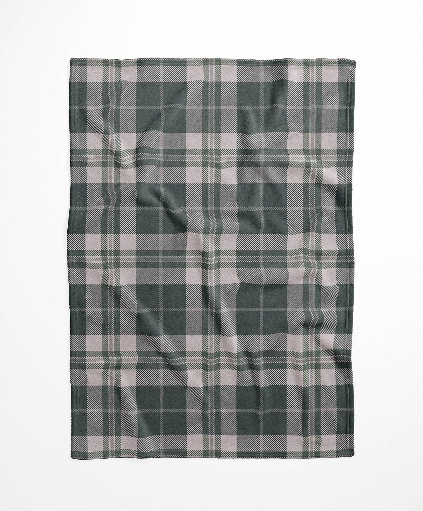 Tartan Block Velveteen Fleece Blanket