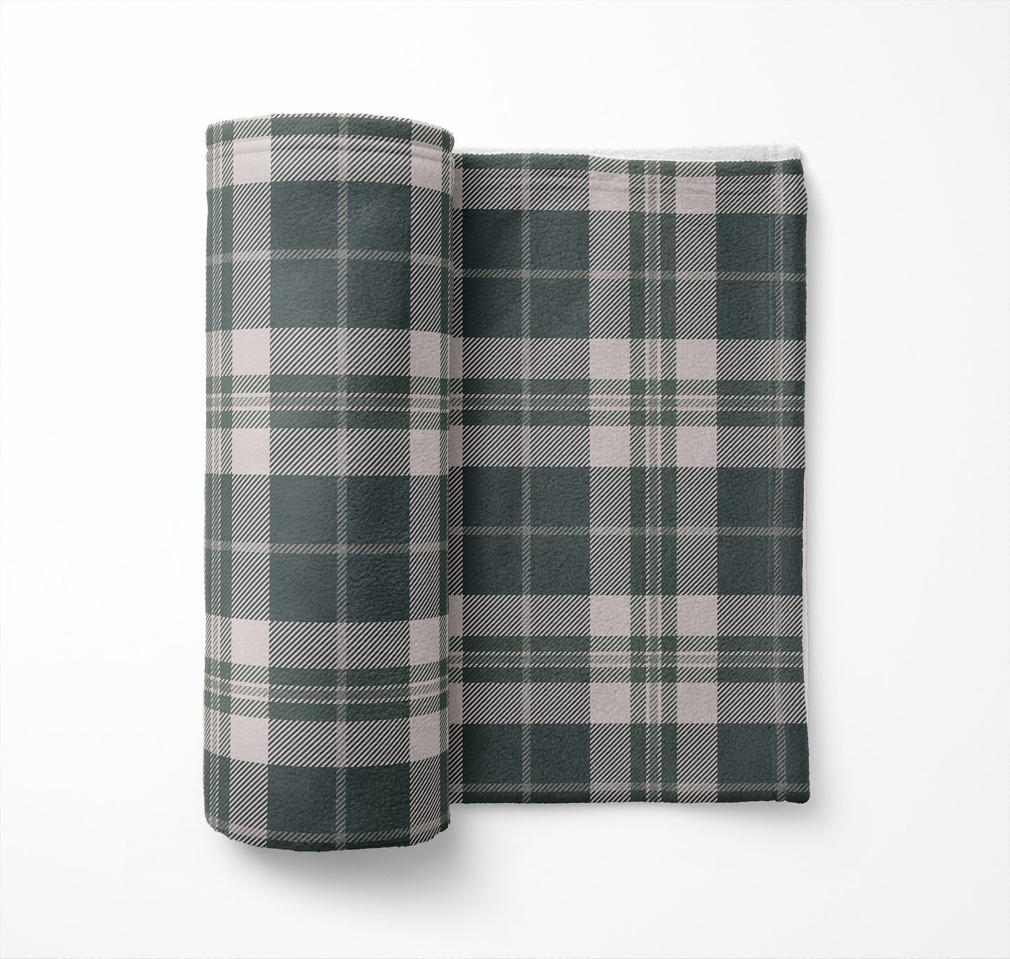 Tartan Block Velveteen Fleece Blanket