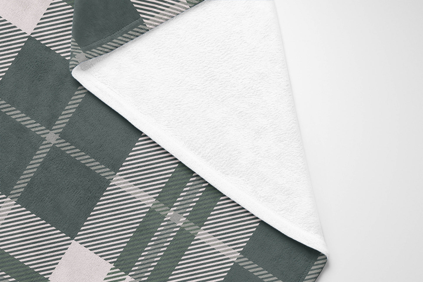 Tartan Block Velveteen Fleece Blanket