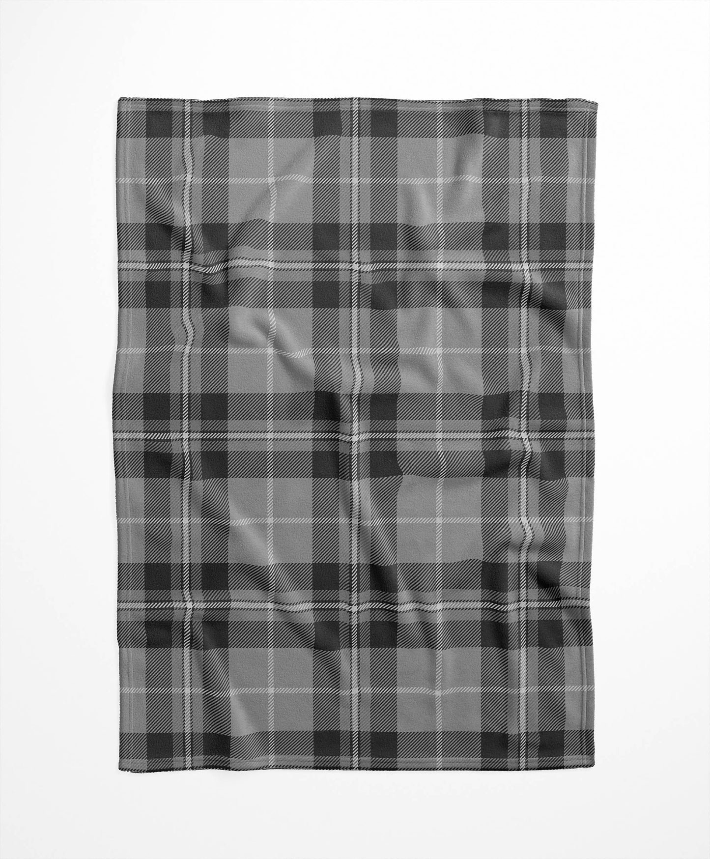 Tartan Block Velveteen Fleece Blanket