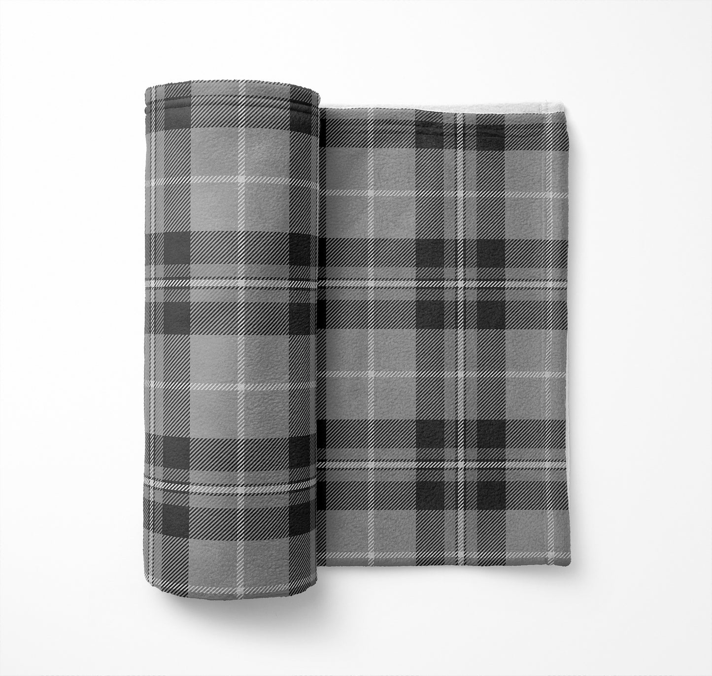 Tartan Block Velveteen Fleece Blanket
