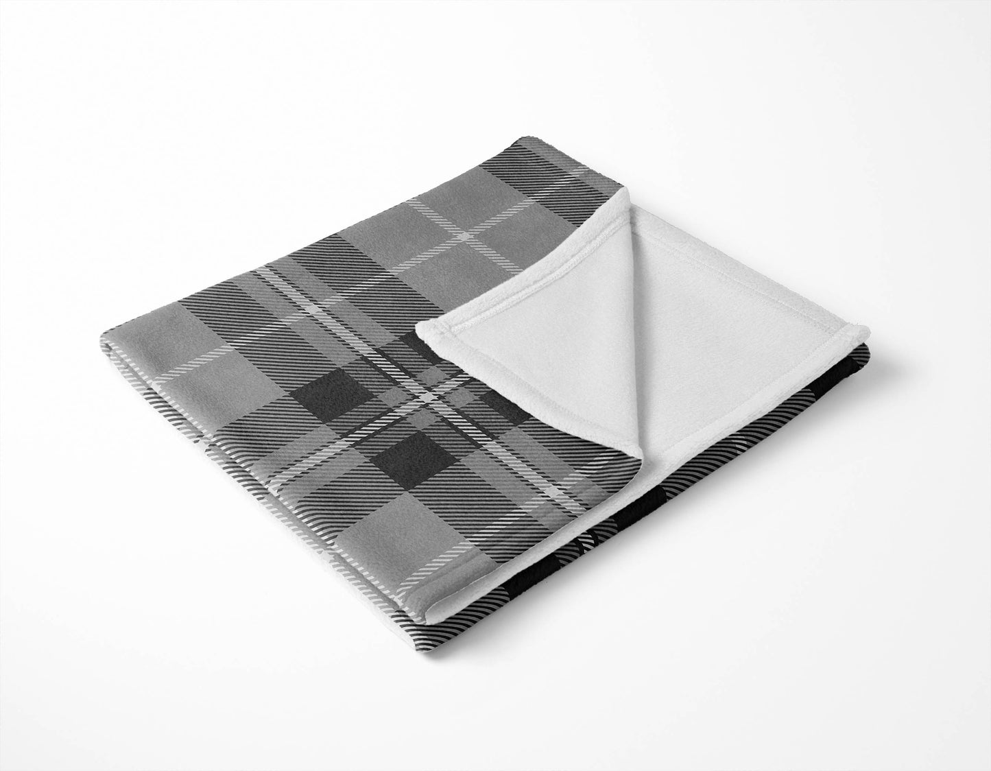 Tartan Block Velveteen Fleece Blanket