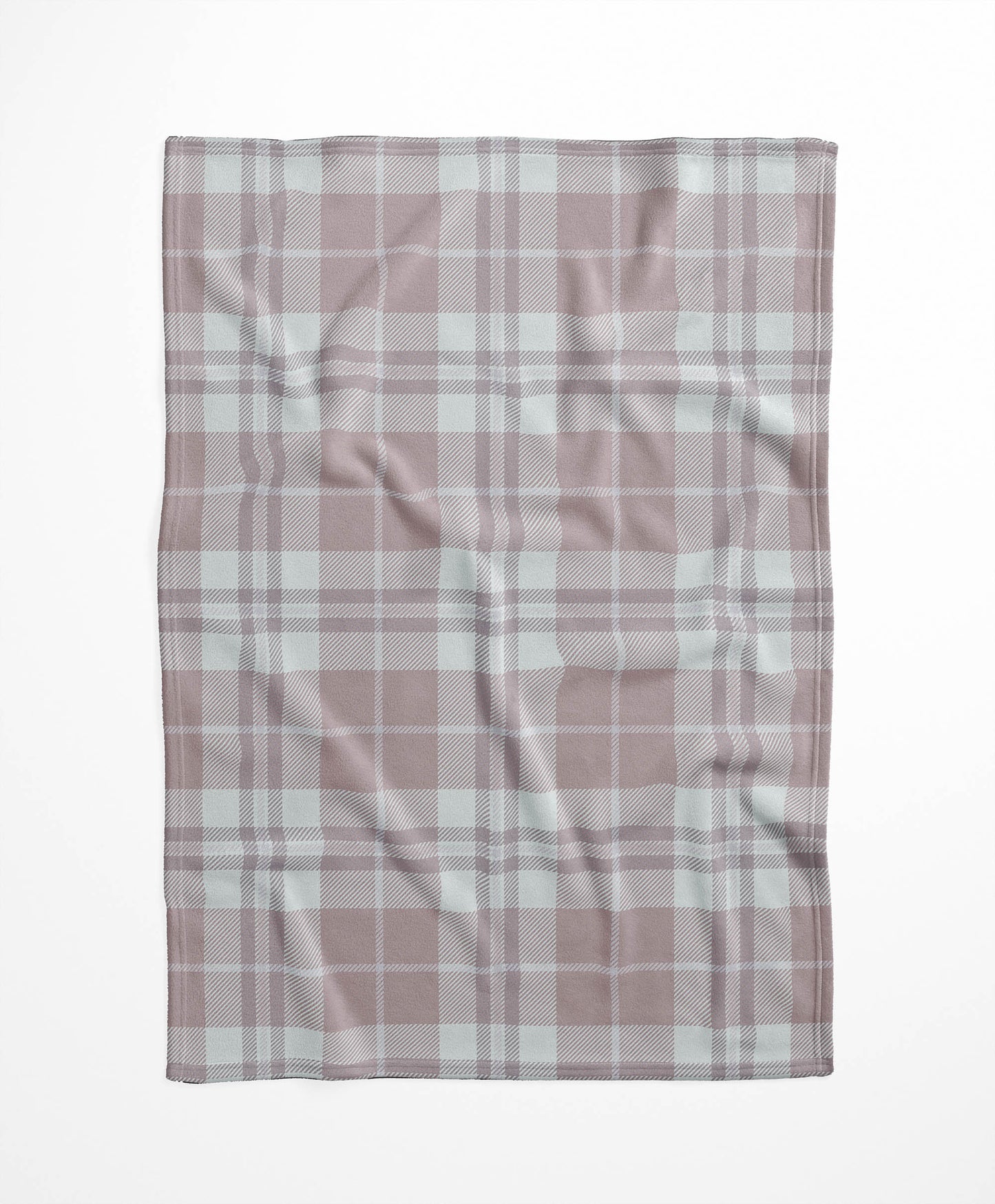 Tartan Block Velveteen Fleece Blanket