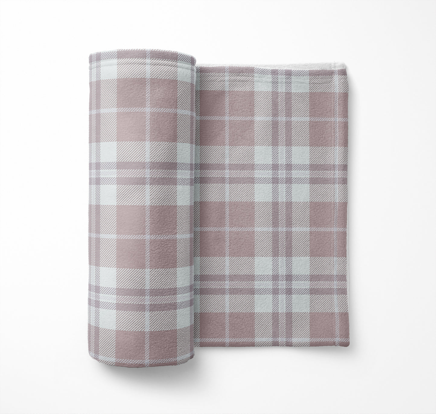 Tartan Block Velveteen Fleece Blanket