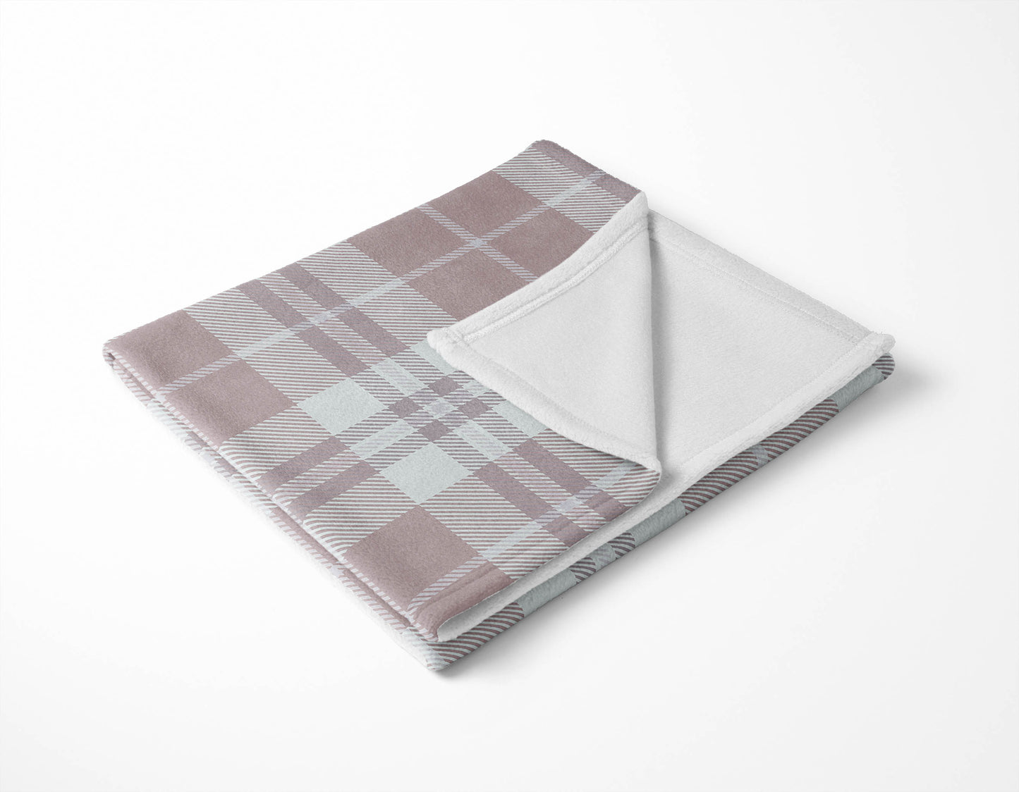 Tartan Block Velveteen Fleece Blanket
