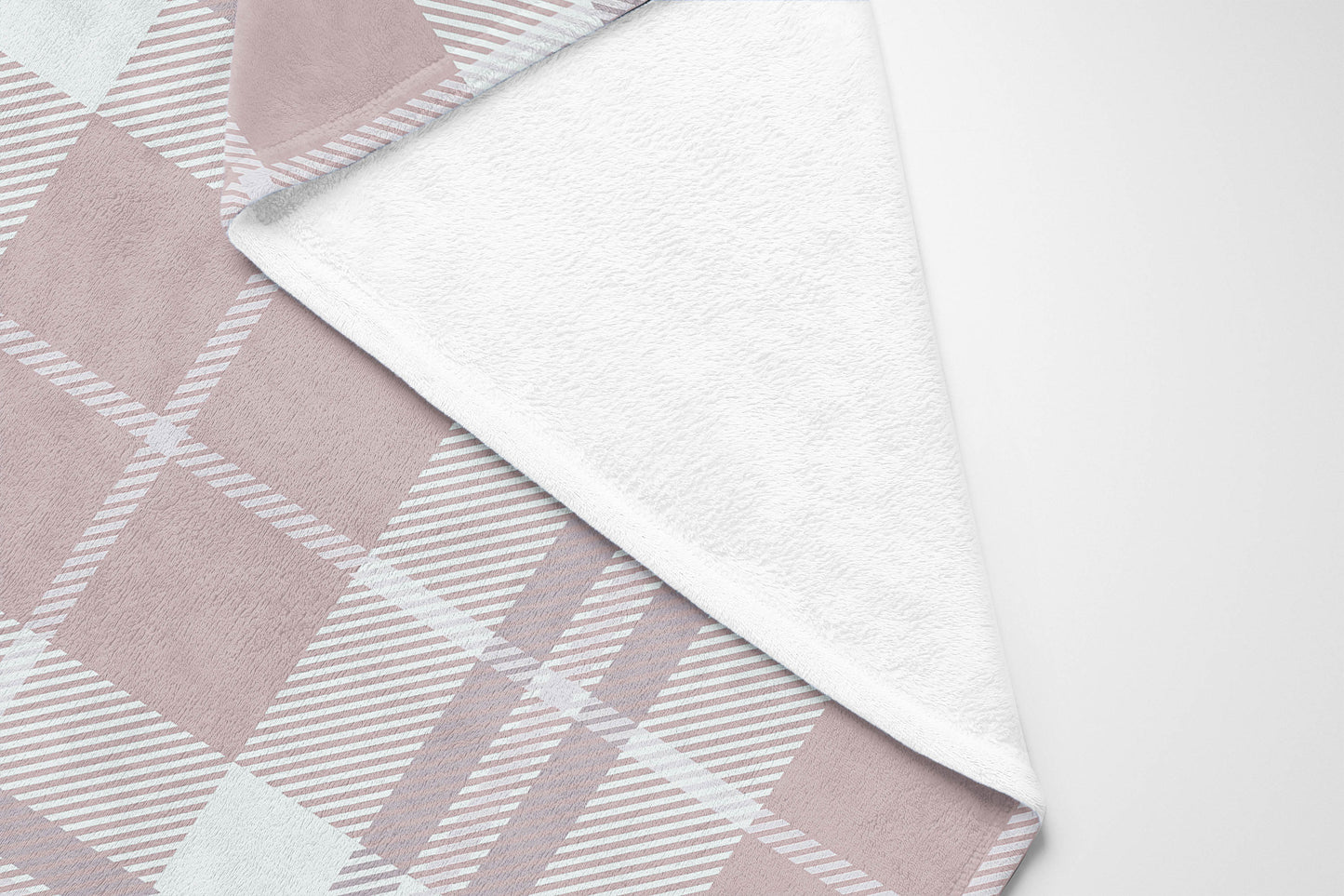 Tartan Block Velveteen Fleece Blanket