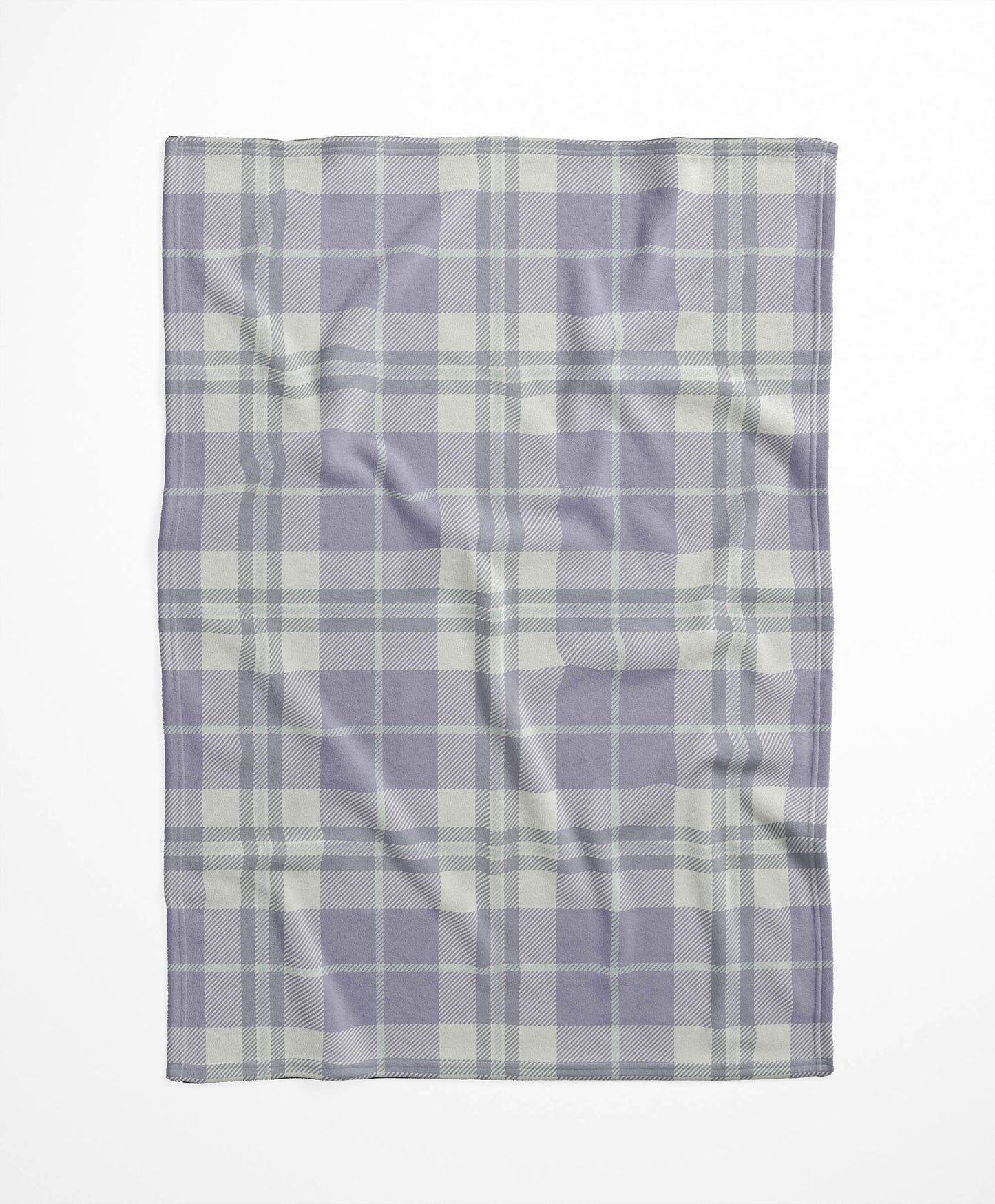 Tartan Block Velveteen Fleece Blanket