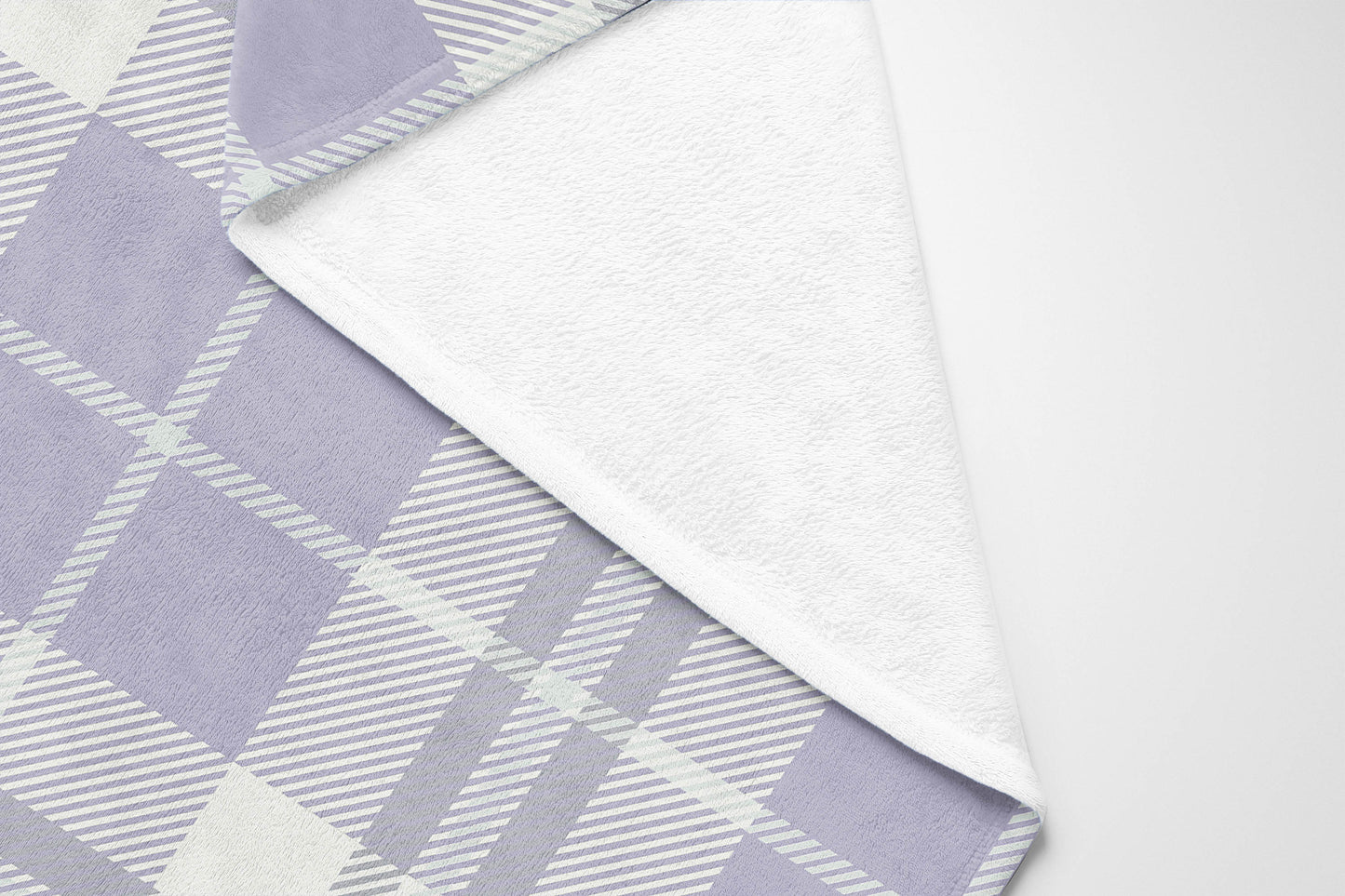 Tartan Block Velveteen Fleece Blanket