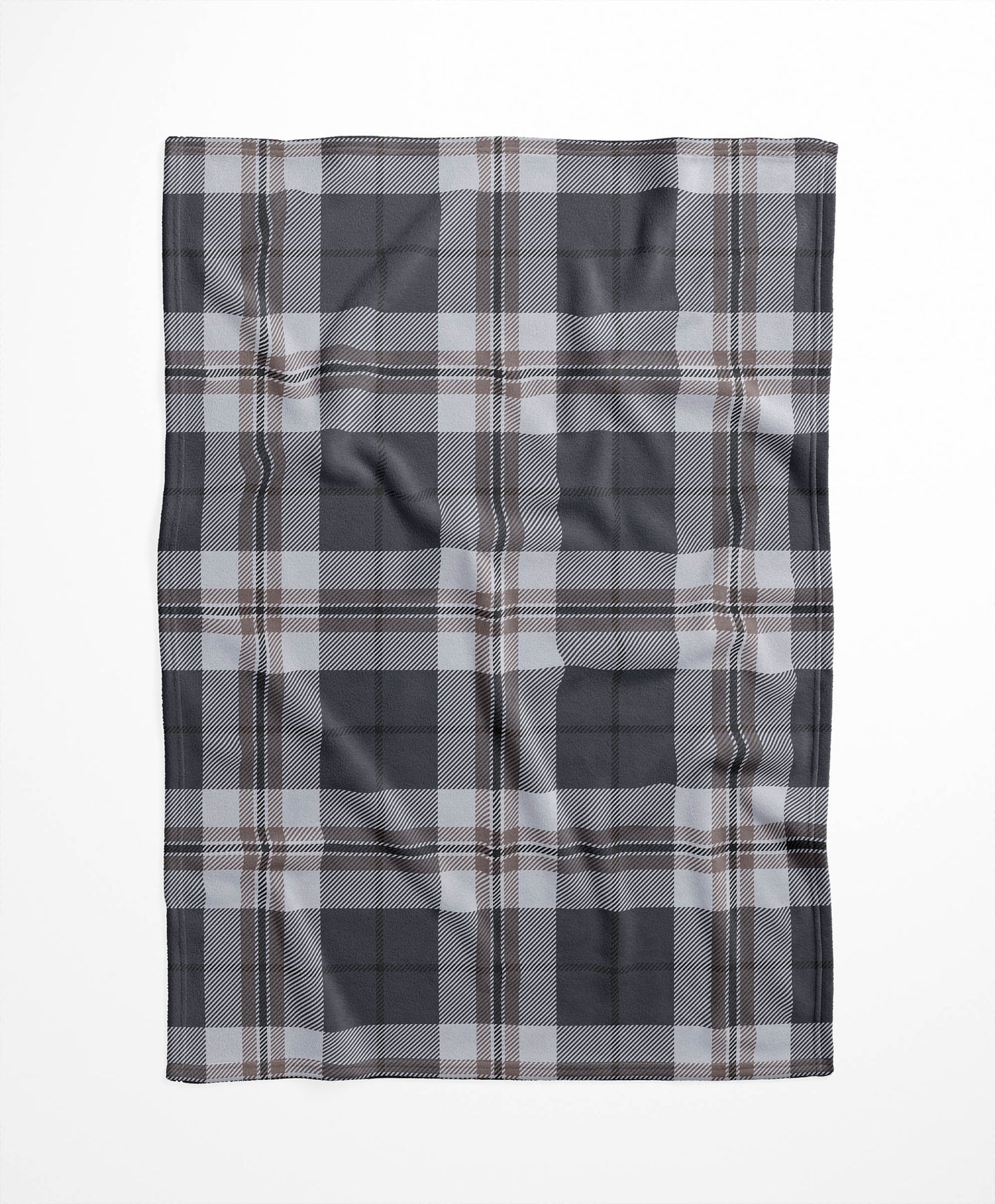 Tartan Block Velveteen Fleece Blanket