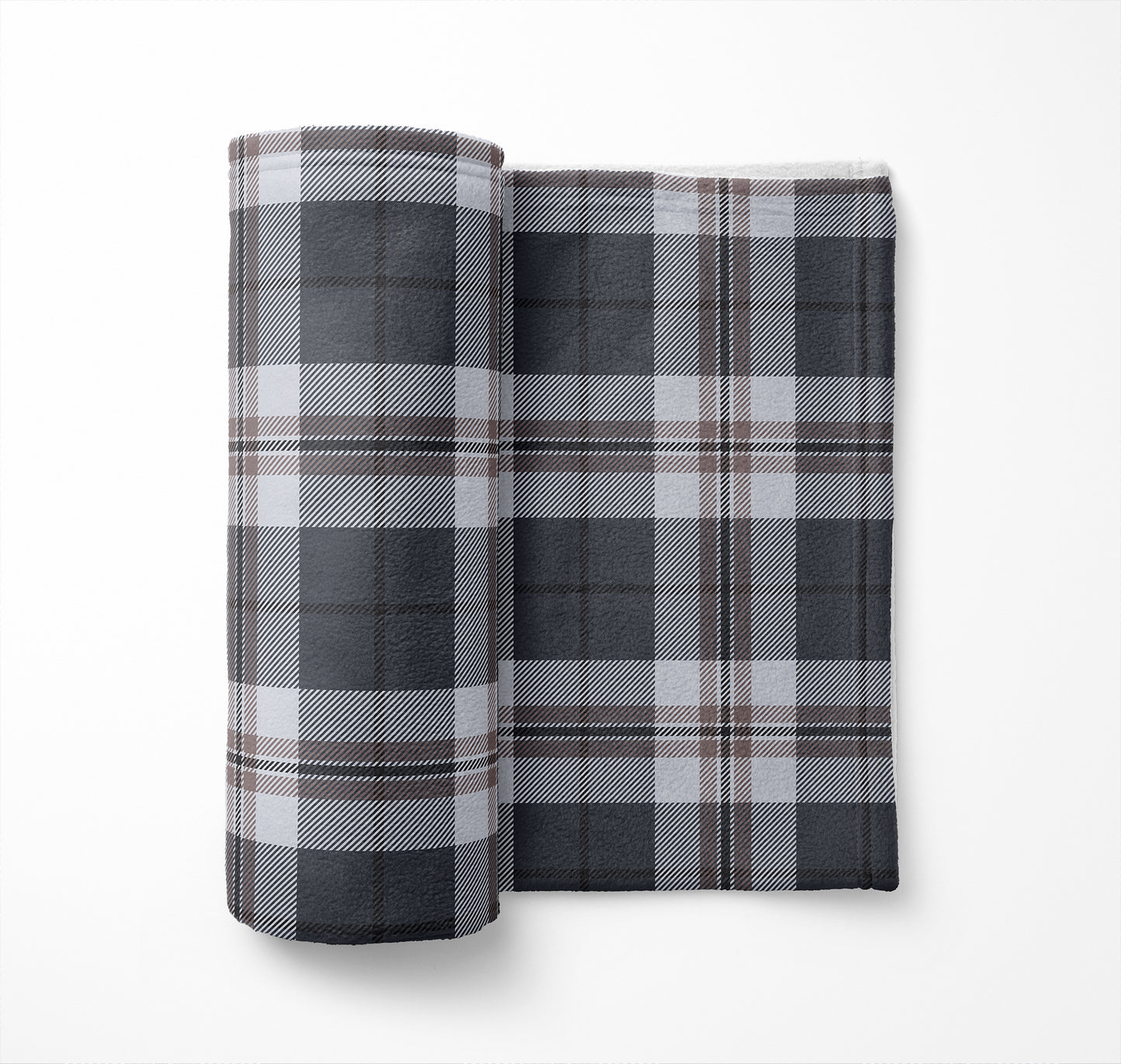 Tartan Block Velveteen Fleece Blanket