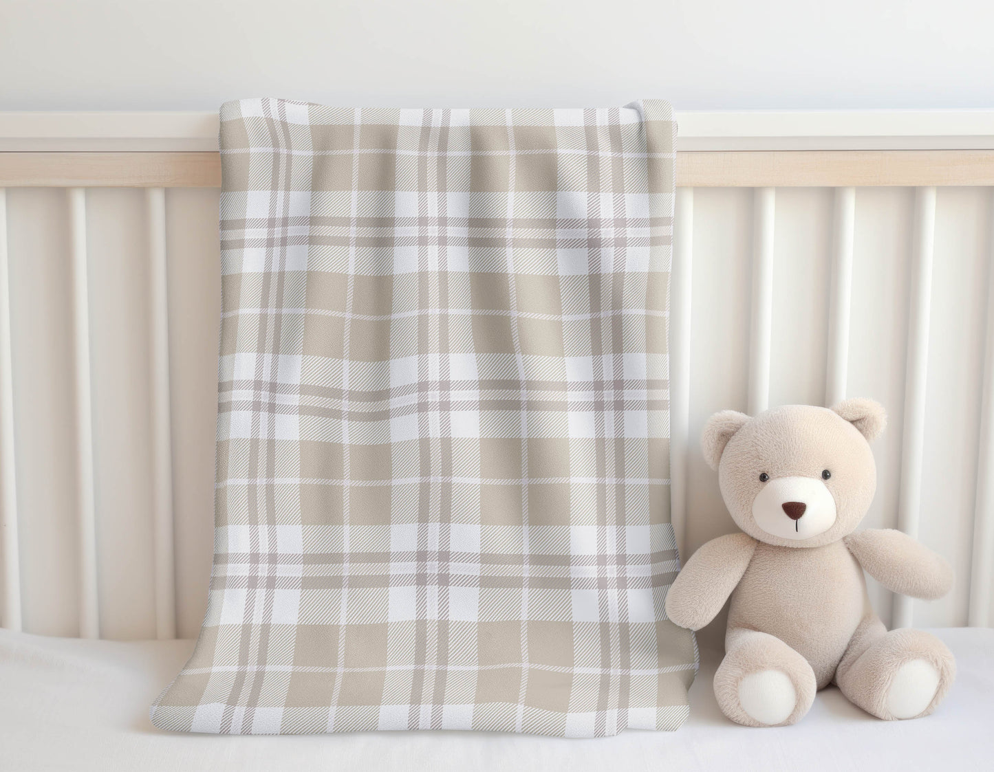 Tartan Block Velveteen Fleece Blanket