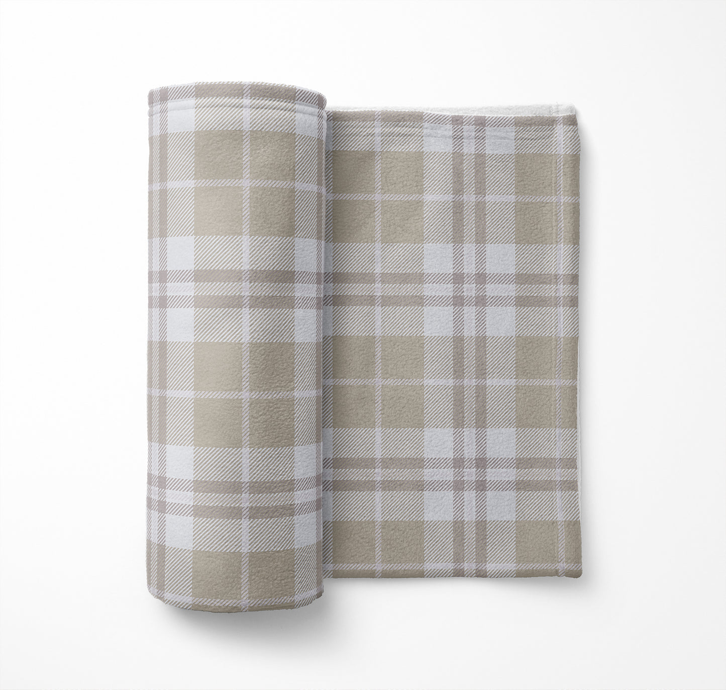 Tartan Block Velveteen Fleece Blanket