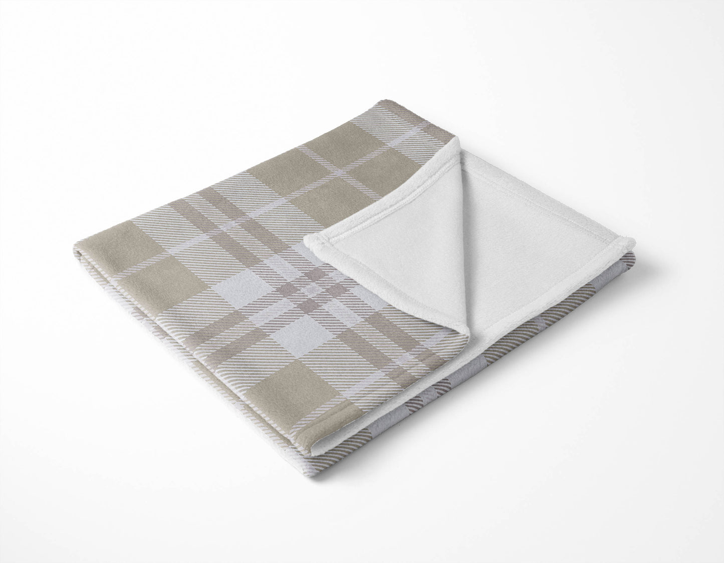Tartan Block Velveteen Fleece Blanket