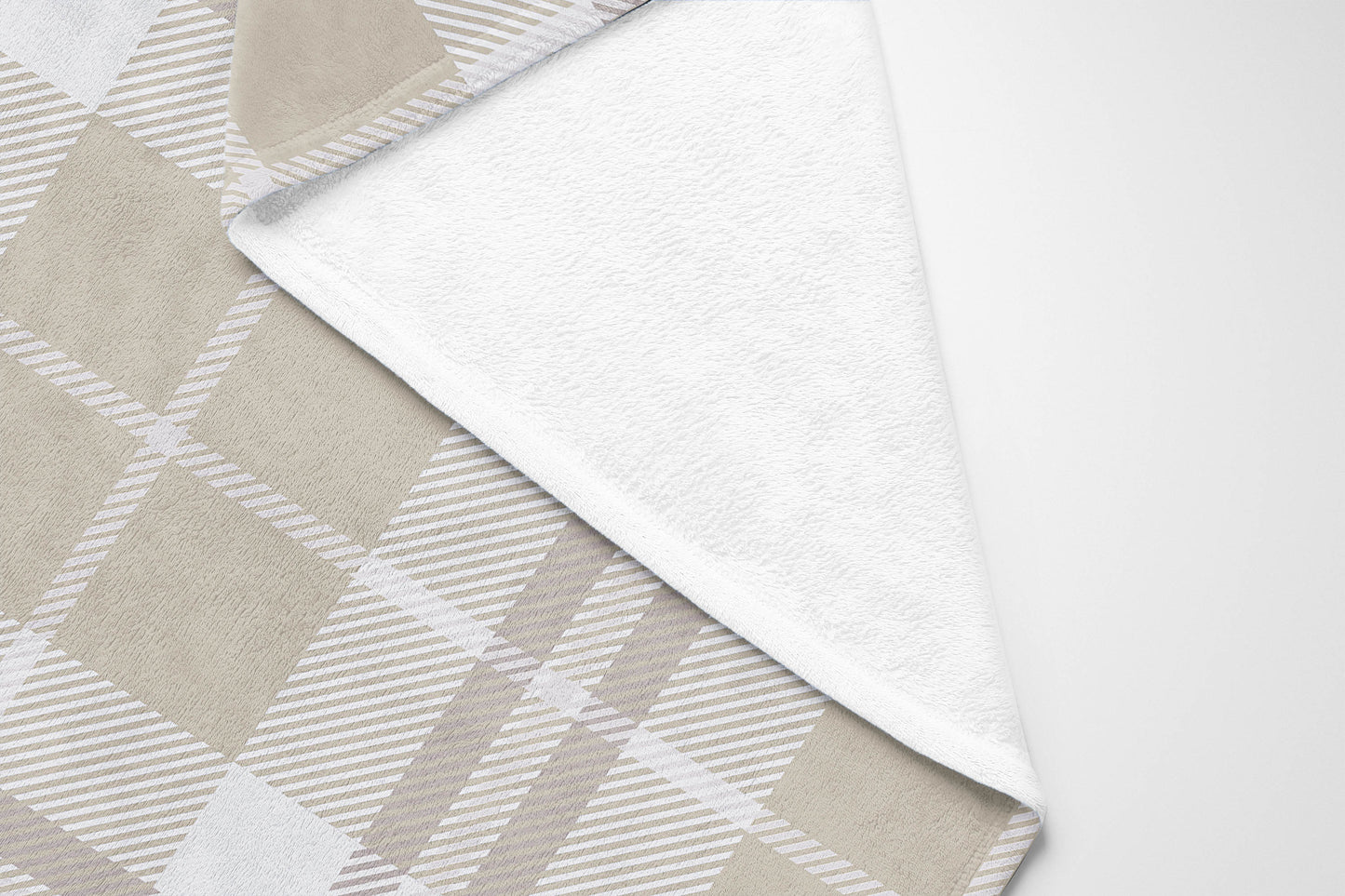 Tartan Block Velveteen Fleece Blanket
