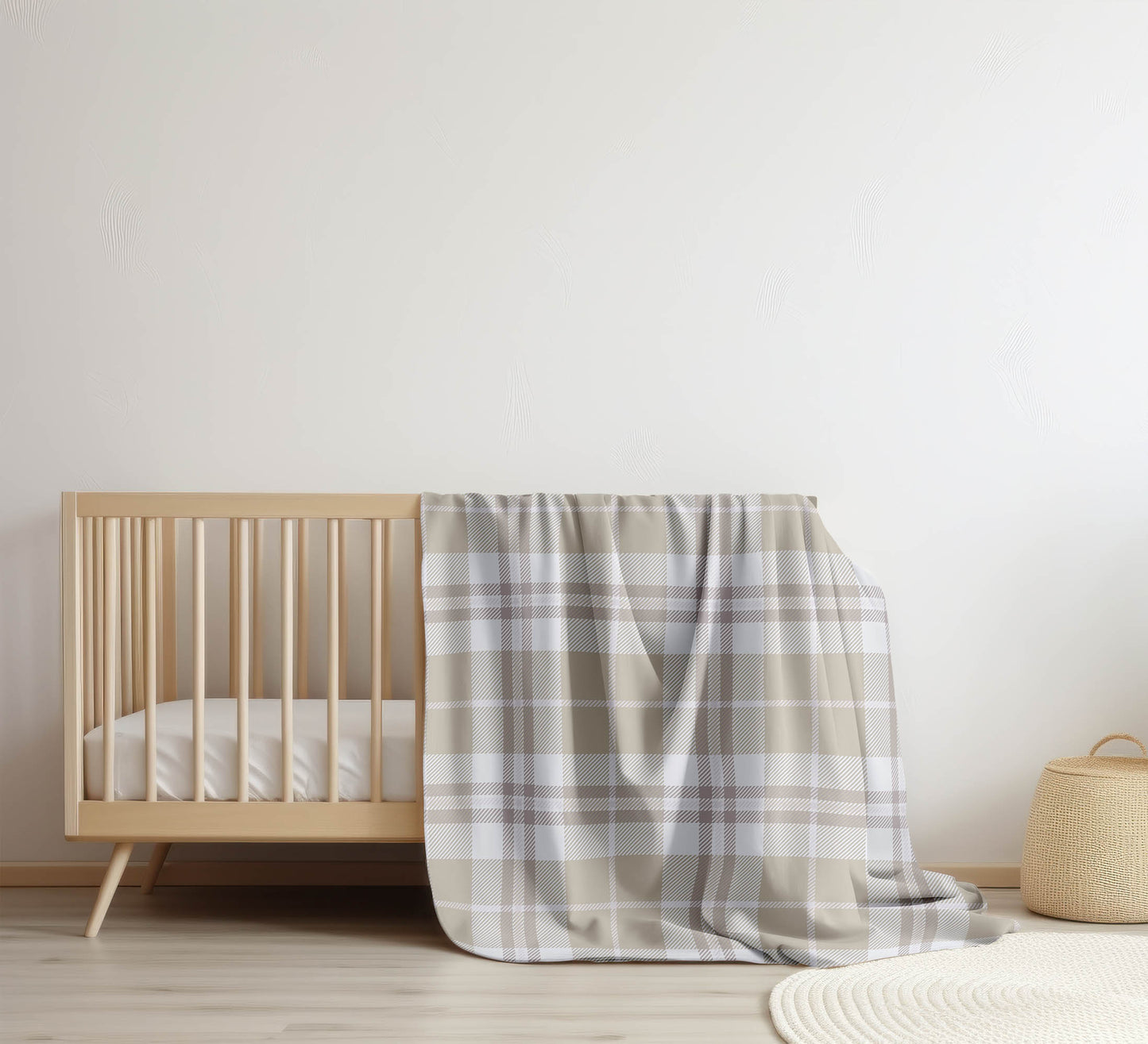 Tartan Block Velveteen Fleece Blanket