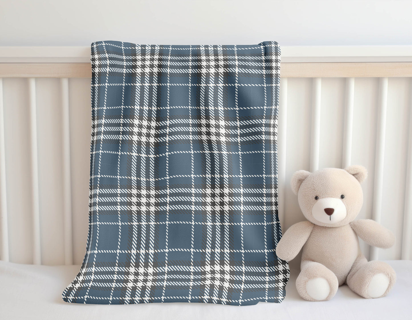 Christopher Plaid Velveteen Fleece Blanket