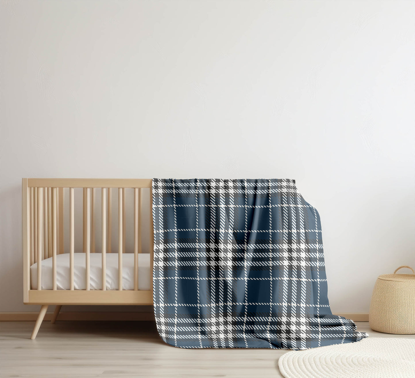 Christopher Plaid Velveteen Fleece Blanket