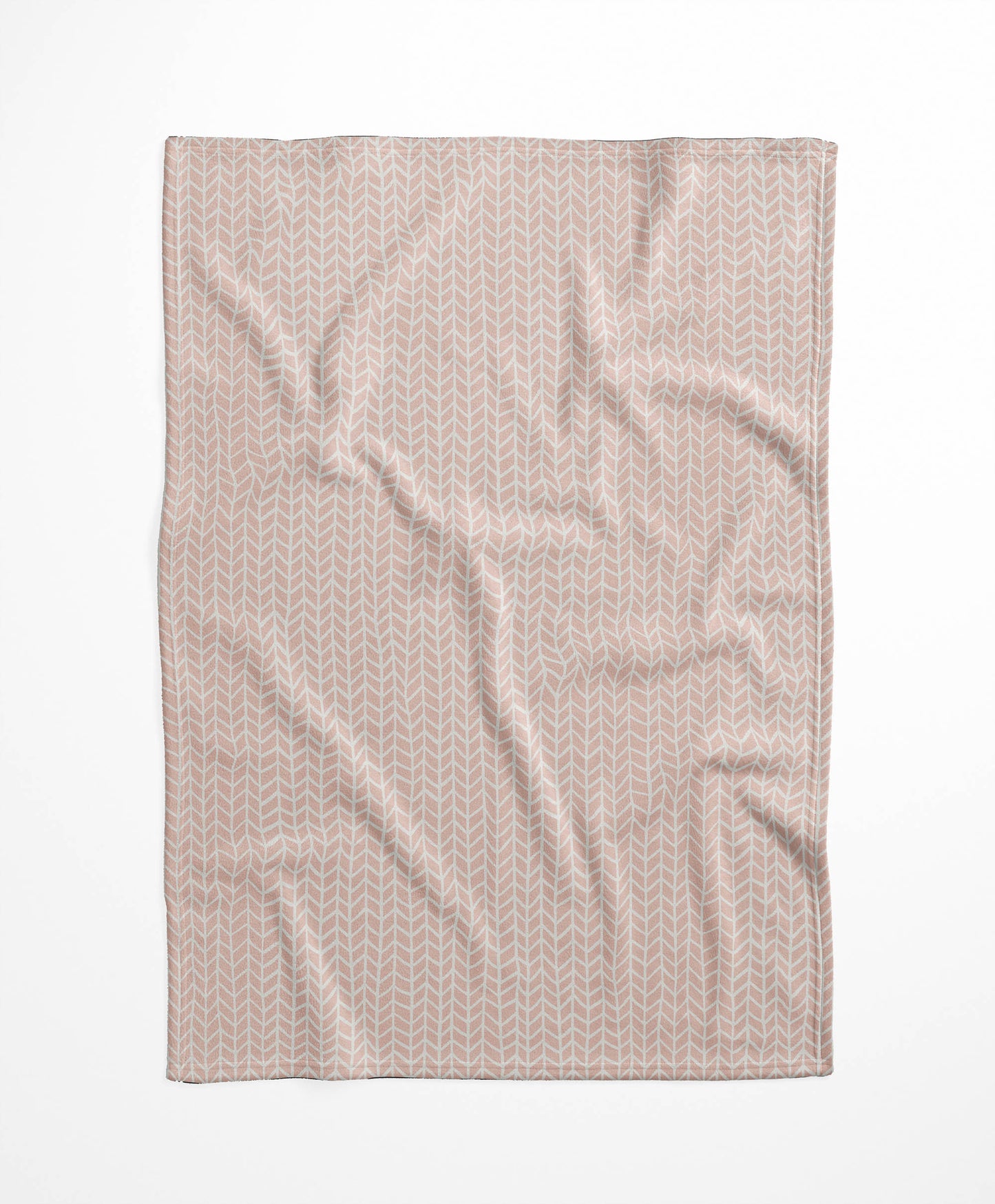 Chevron Feather Velveteen Fleece Blanket